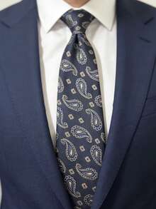 1 pieza Corbata de negocios para hombre con estampado de paisley, versátil para uso casual y de oficina - Multicolor - Ver 3