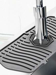 1 Heavy-Duty Non-Slip Sink Mat With 5° Angled Drainage - Foldable Gray Design, Easy-Clean Silicone Material, Suitable For Sinks, Dishwashers, And Washing Machines - Multicolor - View 4