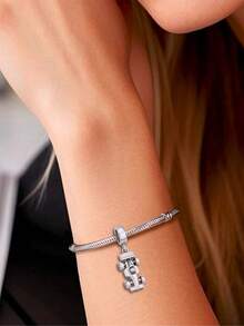 HuooNew 1pc 925 Sterling Silver Racing Car Pendant, Unisex Jewelry Accessory Gift - Silver - View 5