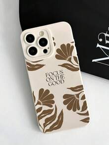 1 chiếc ốp lưng điện thoại họa tiết hoa lá thời trang màu trắng sữa, tương thích với iPhone 16/16Pro/16Plus/15/15ProMax/15Pro/11/12/13/14ProMax/12Mini/13Mini/11Pro/11ProMax/12Pro/12ProMax/13Pro/13ProMax/14Pro/14ProMax, ốp mềm, thiết kế sáng tạo và thanh lịch. - Nhiều màu - Xem 1