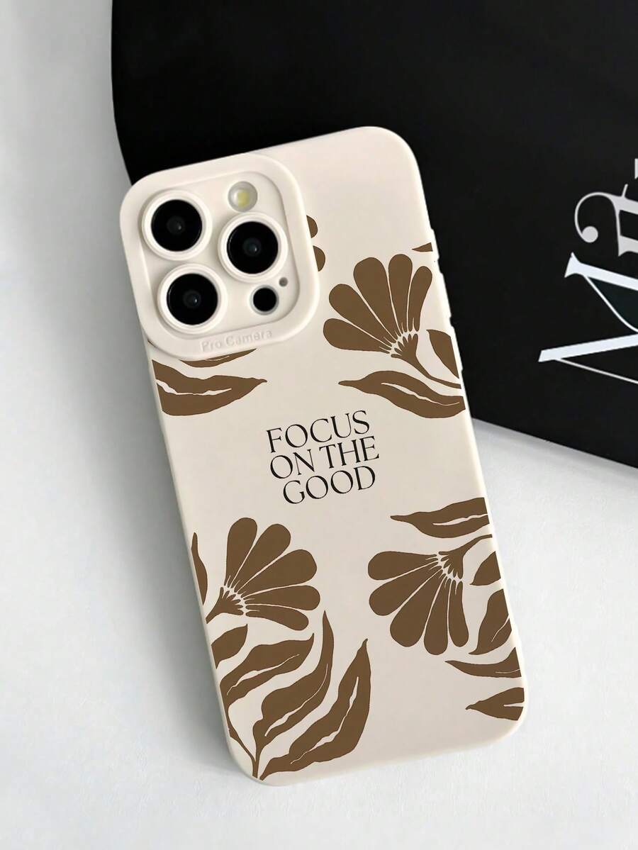 1 chiếc ốp lưng điện thoại họa tiết hoa lá thời trang màu trắng sữa, tương thích với iPhone 16/16Pro/16Plus/15/15ProMax/15Pro/11/12/13/14ProMax/12Mini/13Mini/11Pro/11ProMax/12Pro/12ProMax/13Pro/13ProMax/14Pro/14ProMax, ốp mềm, thiết kế sáng tạo và thanh lịch. - Nhiều màu - Xem 1