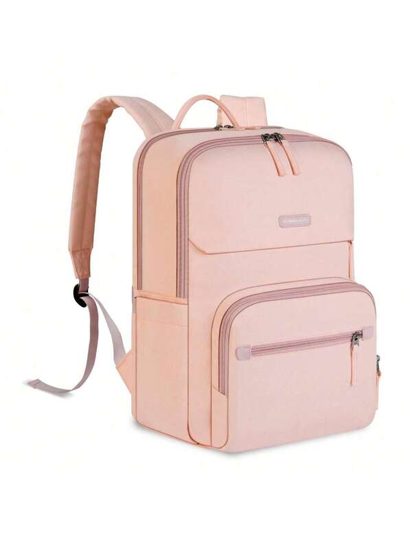 حقيبة ظهر متعددة الوظائف للرجال، حقيبة كمبيوتر محمول 15.6 بوصة مناسبة للجنسين، حقيبة ظهر سفر خفيفة الوزن ومقاومة للماء، مناسبة للرجال والنساء للمدرسة والعمل والسفر، لون بيج