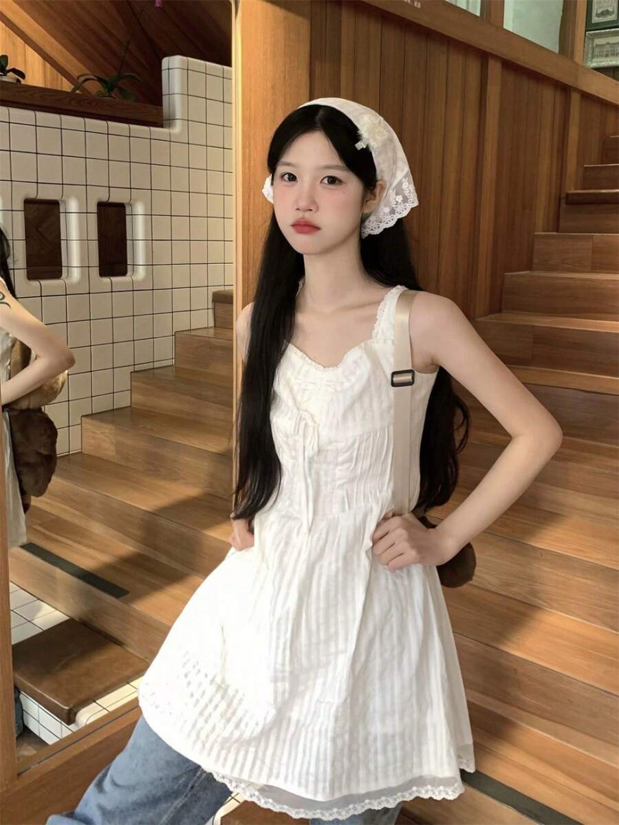 Women Short Dresses - White - View 1