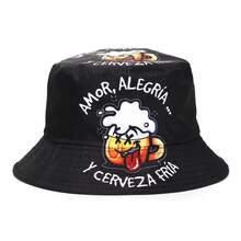 1 chiếc mũ tai bèo hai mặt in hình bia thời trang, thích hợp cho các hoạt động ngoài trời, du lịch, nghỉ dưỡng, đi biển. - A - Xem 8