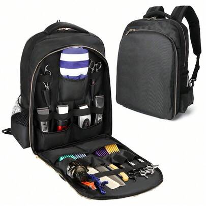 1 pieza Mochila organizadora de gran capacidad, multiusos para almacenamiento de herramientas de peinado, adecuada para salones de belleza y peluquerías