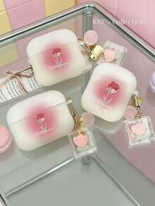 1个扎染玫瑰图案防摔耳机盒，兼容苹果第三代/Pro 2无线蓝牙耳机盒 - 彩色 - 查看 2