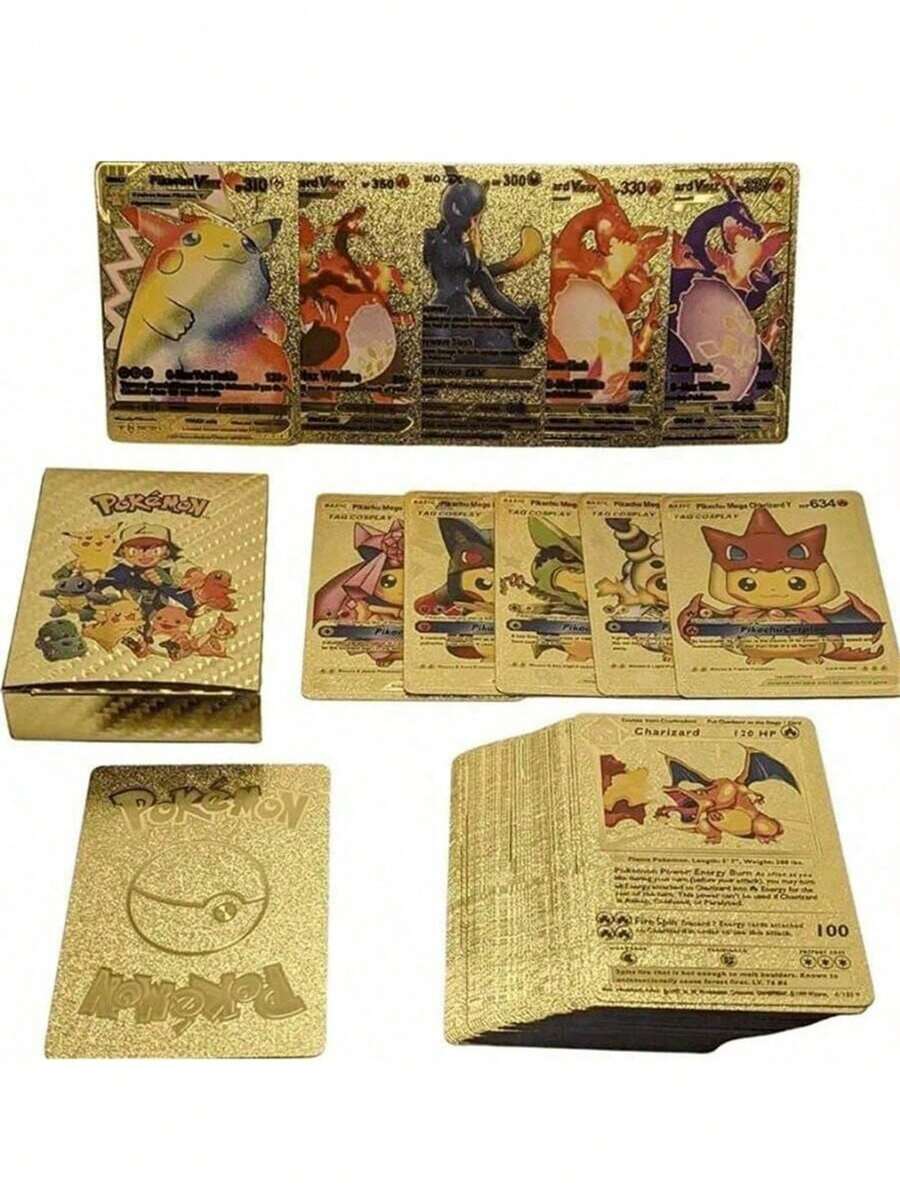 pokemon 集换式卡牌游戏，英文版，收藏卡，玩具，礼品卡，稀有卡，训练家对战礼物，节日和生日礼物 - 彩色 - 查看 1