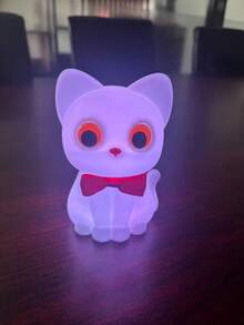 Đèn ngủ hình mèo sợ hãi bằng silicon sáng tạo mới, đèn ngủ phòng ngủ, quà tặng cho bạn trai, bạn gái, bạn thân, sinh nhật. - Mèo con phiên bản bảy màu - Xem 5