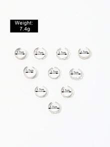 Bộ 10 chiếc nhẫn đeo ngón chân có thể điều chỉnh kích thước hình ngôi sao, mặt trăng, trái tim, bướm, trang sức chân đi biển. - Bạc - Xem 6