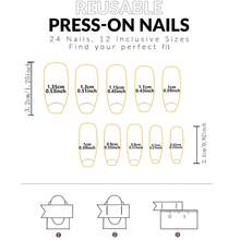NAILART Send Randomly 10PCS Handmade Press On Nails 3D Ins Summer Blue Aurora Mermaid Fake Nail Patches Wearable Detachable French Pearl Almond False - M 10PCS - View 2