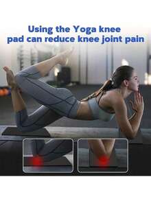 1pc High Density Foam Yoga Knee Pad - Provides Joint Support To Enhance Comfort For Fitness, Pilates, Home Workouts - Gym Quality Equipment, Essential For Multi-Purpose Exercises - Black - View 6