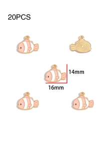10件/20件/50件/100件 随机混色小丑鱼海洋手链项链耳环锌合金吊坠饰品DIY配件 - 小丑魚 - 查看 25
