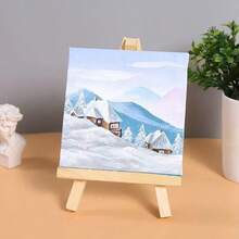 10*10 Mini Oil Painting Board, Children's Small Painting Frame, DIY Painting Supplies, Easel, Brush, Small Painting Board Set - Multicolor - View 3