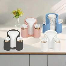 1 hộp đựng mỹ phẩm để bàn, có thể đựng tăm bông, tăm xỉa răng, chỉ nha khoa và cốc giấy. - Nhiều màu - Xem 2