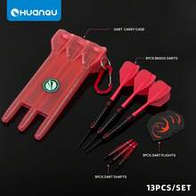 HUANQU 3pcs Professional Darts Set, Hard Darts Set With 1 Portable Darts Storage Box, Suitable For Beginners And Professionals, High-Quality Darts Set For Office Stress Relief, Home Entertainment, Perfect Gift For Easter, Ramadan, Father's Day - Multicolor - View 10