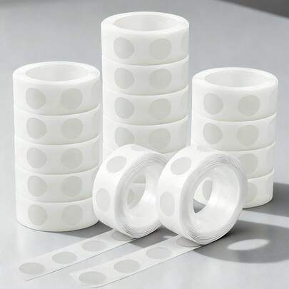 200/600/1000片装 - 透明双面点状胶带，高透明度无痕点状胶带，适用于气球装饰、派对用品、气球配件