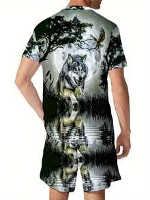 Men T-Shirt Co-Ords - Mixed Colors - View 2