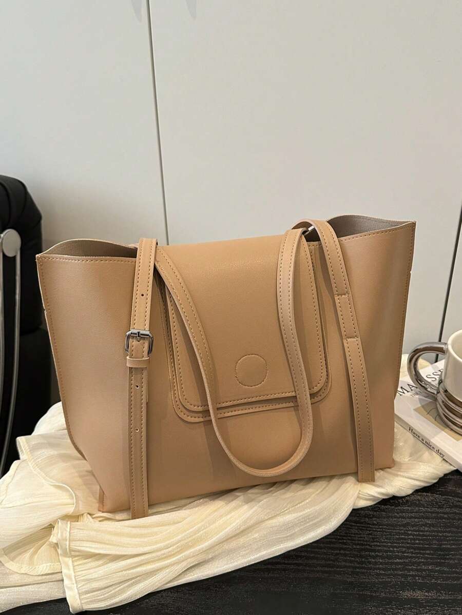 High-Quality Fashion Versatile Handbag, 2025 New Summer Large Capacity Niche Luxury Shoulder Tote Bag For Women - Khaki - View 1