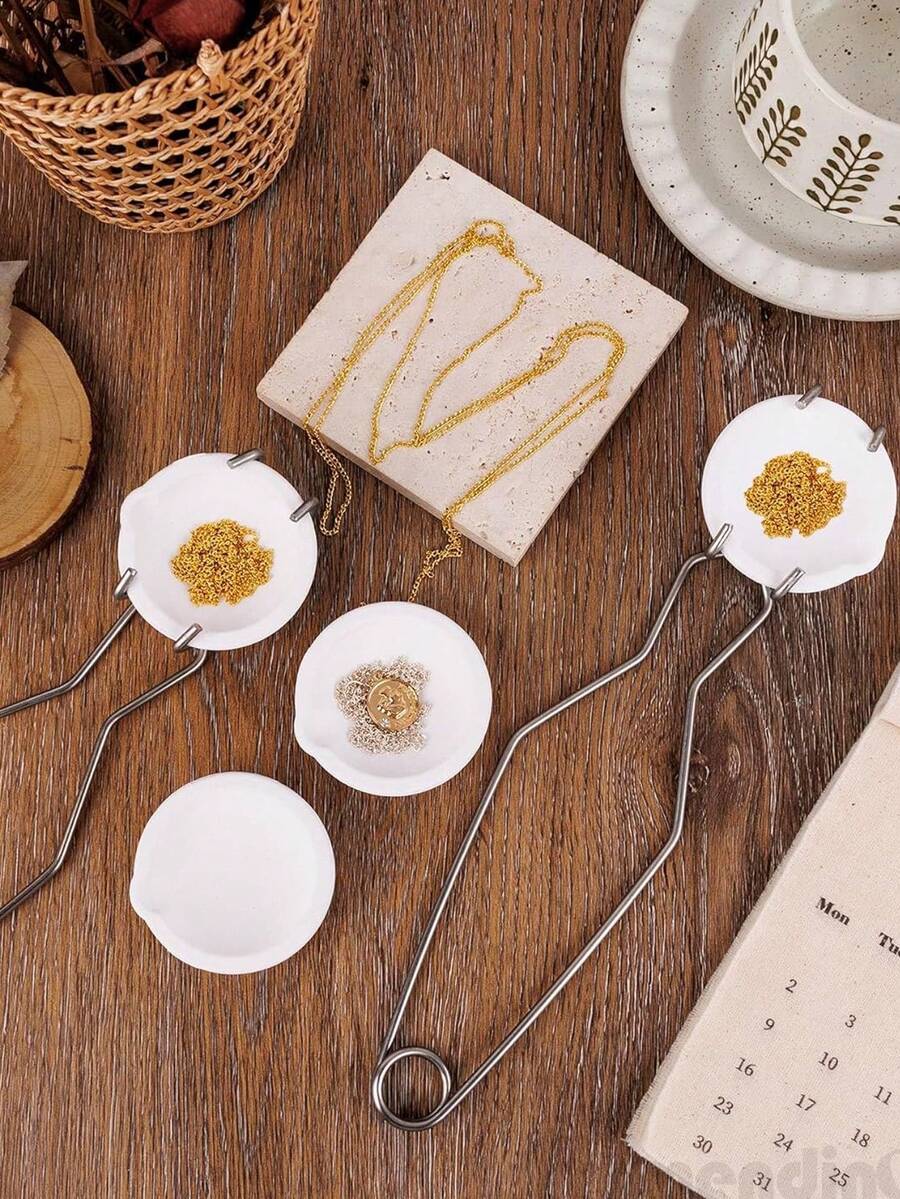 Juego de crisol de fusión de cerámica pequeño, kit de herramientas de fundición y colada de metal, pinzas para fundir oro, plata y cobre - Herramientas para la fabricación de joyas - Ver 1