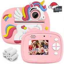The New Children's Instant Printing Camera Comes With A Cartoon Silicone Protective Case To Prevent Falling, Easy To Operate, And Convenient To Carry. It Is The Most Creative Halloween, Christmas, And New Year Birthday Gift - Multicolor - View 17
