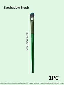 2pcs/1pc Green Handle Eyeshadow Brush Premium Synthetic Bristles Professional Eye Makeup Brush For Eyeshadow Blending & Precision Application - Beauty Tool - Multicolor - View 9