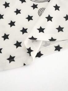 Women's Y2K Star Print Camisole Top - Double Spaghetti Straps Lace Trim U-Neck Sleeveless Top, Musical Note Graphic Backless Design, Summer Outfits For Women, Party Outfit, Going Out Streetwear, Spring Summer Daily Wear, Edgy Casual Top - Multicolor - View 5