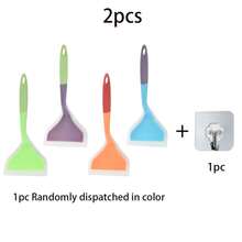 4-Color Random Silicone Spatula, Non-Stick Heat Resistant, Suitable For Cooking, Mixing, Grilling, Grilling Accessories, Mixing Tools, Non-Stick Cooking Spoon, Heat Resistant Utensils, Colorful Kitchen Utensils, Vibrant Cooking Tools, Flexible Silicone, Easy To Clean Surface, Suitable For Holiday Chefs And Baking Enthusiasts, Cooking Flat Spatula - Multicolor - View 10
