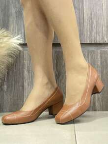 Elegant Women's Heels In Nappa Leather. - Mocha Brown - View 1