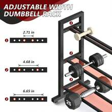 Weight Rack  Stand Only 3 Tier Weight Storage Racks Adjustable Width Weight Storage Organizer For Home Gym Up To 450 Lb Capacity (Dumbbells Not Included) - 1 - View 6