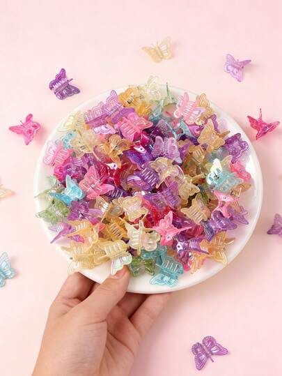 30 piezas Pinzas de pelo con mariposas lindas, versátiles para uso diario, regalo para amigos, adecuadas para viajes, fiestas, reuniones y uso casual, pinzas de pelo de colores mixtos, pinzas de pelo con mariposas