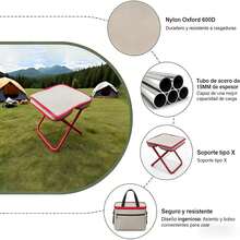 Taburete plegable portátil de 13 pulgadas, taburete plegable compacto para adultos, taburete de camping portátil ultraligero negro, adecuado para senderismo y pesca, con una capacidad de peso de hasta 265 libras. - Negro - Ver 6