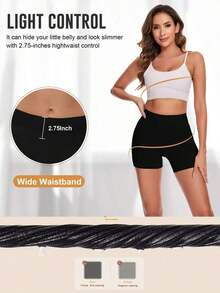 2pcs Women Shapewear Shorts, Friction-Free Seamless Panties, Slip Shorts Lining For Dresses - Multicolor - View 6