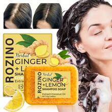 每7天洗一次头，熬夜不掉发，10合1姜柠檬洗发皂，即刻抚平毛躁，防止断发，瞬间清爽控油，轻盈不油腻，即刻滋润分叉发梢，令稀疏头发看起来更浓密丰盈，滋养秀发，婚礼回礼，小礼物 - 洗髮水 - 查看 2