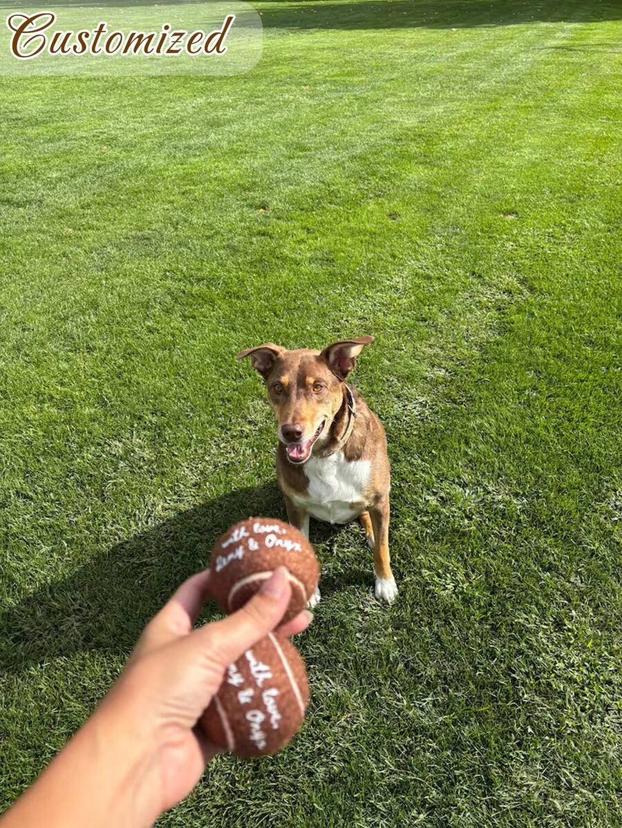 Personalized Dog Toy Ball, Customized Wedding Favors, Customized Tennis Ball With Heart Message, Tennis Player Gift, Dog Toy/Puppy Toy/Cat Toy/Tennis Toy