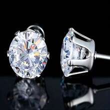 48件套时尚女士六爪耳环，奢华风格合成立方氧化锆，简约个性化耳环 - 彩色 - 查看 2