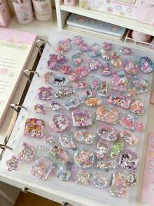 Sổ đựng sticker khổ A4, trong suốt, mờ, dạng lưới ngang 3/4. - A4 - Xem 8
