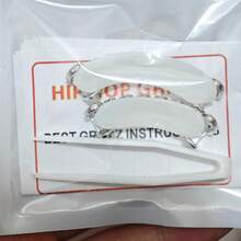 THATBOY 2个镂空心形立方氧化锆镶嵌嘻哈牙套，时尚派对礼物（女士） - 彩色 - 查看 15