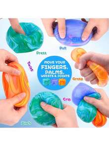 New Marble Mochi Stress Relief Toy - Perfect Gift - Birthday Gift - Holiday Gift - Christmas Gift - Multicolor - View 5