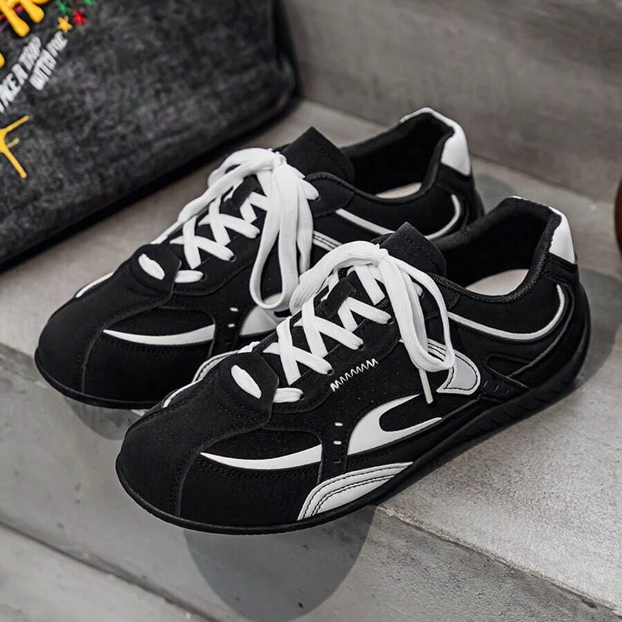 Giày thể thao nam casual mới mùa Xuân/Hè 2026, giày tập luyện thể thao nhẹ, giày thể thao đa năng dành cho sinh viên. - màu đen - Xem 1