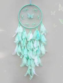 1 pieza Atrapasueños de cristal hecho a mano con mariposa, decoración colgante elegante y creativa, decoración de pared para sala de estar/dormitorio, recuerdo de fiesta festiva, decoración del hogar, estilo bohemio - Multicolor - Ver 18