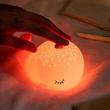 Cute Whale Night Light, Ocean Animal Shaped Sleep Lamp, Rechargeable Bedroom Bedside Atmosphere Lamp, Suitable For Squeeze Small Night Light Room Decor - Multicolor - View 4