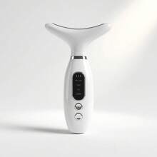 500mAh可充电面部颈部美容按摩器，家用颈脸按摩器，振动加热按摩仪，女士护肤礼品，圣诞礼物 - 彩色 - 查看 15