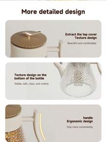 双层密封防漏大容量玻璃油壶，鸟形壶盖，底部出油口，配有可拆卸硅胶刷，防滴漏防尘，适用于烹饪和烧烤 - 查看 8