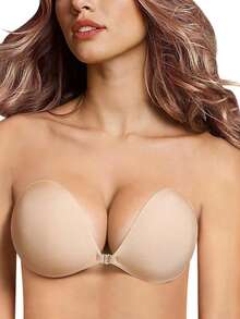 4pcs Strapless Invisible Bras, Suitable For Women's Backless Dresses, Summer Outfits, Vacation Essentials, Reusable - Multicolor - View 9