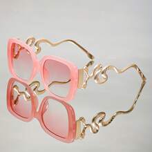 Vintage Gothic Double-Headed Snake Fashion Glasses, Suitable For Women And Men - Black Metal Frame, Purple Lenses, Ideal For Parties, Performances, And Everyday Fashion. - Họa tiết da báo đen - Xem 7