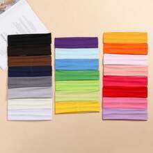7/8pcs Macaron & Muted Color Elastic Sports Headbands, Solid Color Sweat-Absorbent Yoga Fitness Headwraps, Fashionable Casual Unisex Hairbands,Summer,Holiday,Travel - Multicolor - View 8