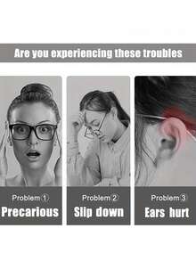 1 对升级版柔软眼镜耳垫、防滑针织眼镜夹、舒适眼镜套、眼镜耳垫和防滑后眼镜夹，1 套 - 彩色 - 查看 6