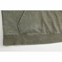 Men's Washed Distressed Pocket Hoodie Vintage Oversized Hoodie Acid Wash Cotton Pullover Hoodies For Streetwear Sweatshirts - Street Fashion - 軍綠色 - 查看 4