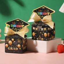 10件套毕业派对糖果盒——毕业礼服主题礼盒、学士袍纸盒和饼干/零食袋 - 畢業季包裝盒 - 查看 2
