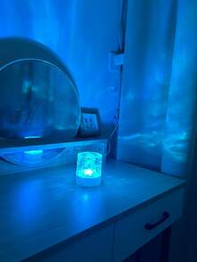 1pc LED Projection Light With Water Wave Effect, Touch/Remote Control, USB Powered, 16 Color Changing Modes, Suitable For Back To School, Valentine's Day, Ramadan, Easter Gifts, Travel Light - Multicolor - View 3